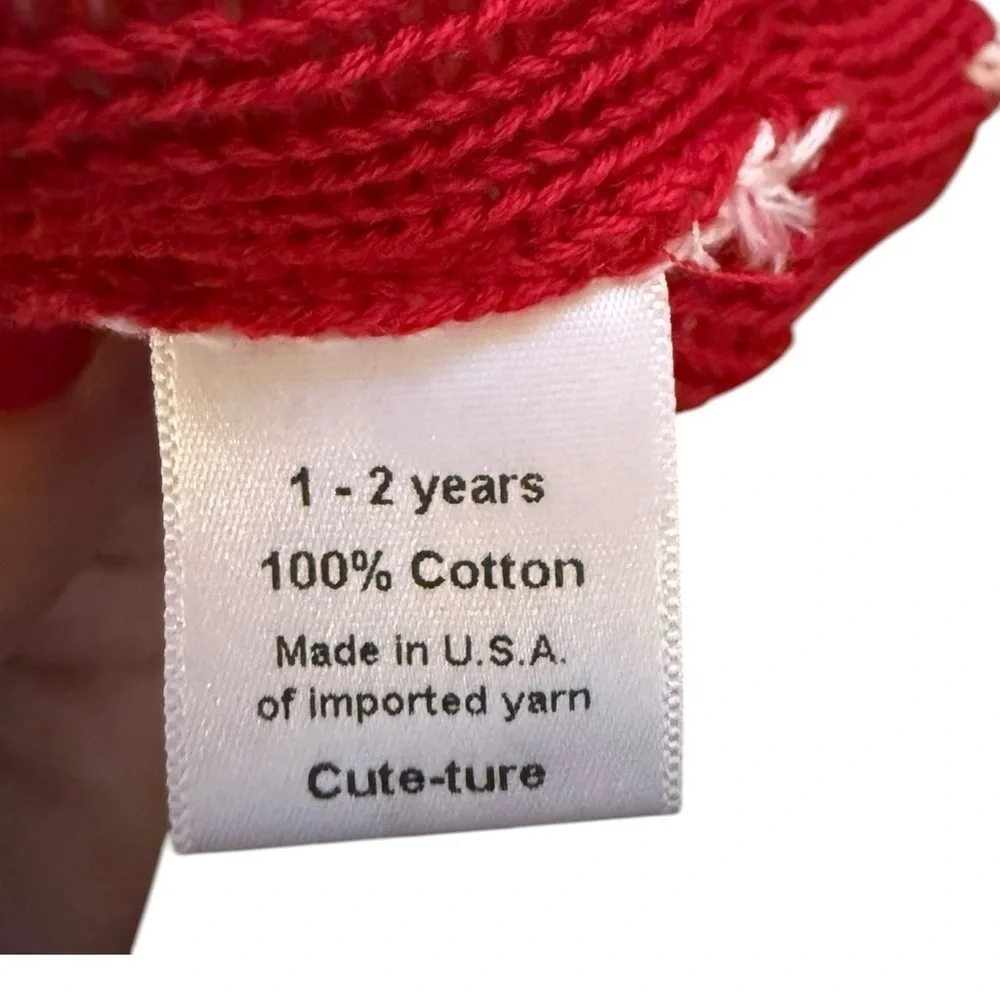 ▶️ Cute-ture ◀️ Heart Hat Girls 1 -2 years